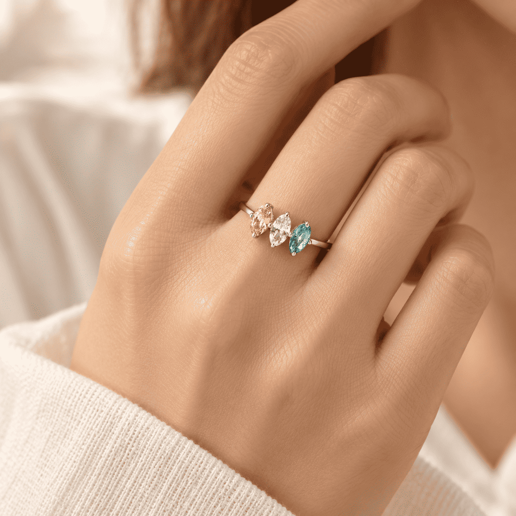 The Marquise Story Birthstone Ring