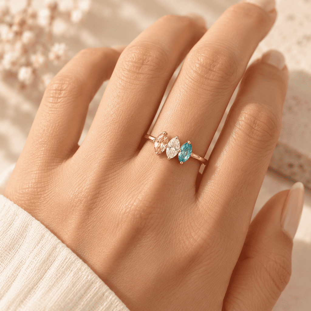 The Marquise Story Birthstone Ring