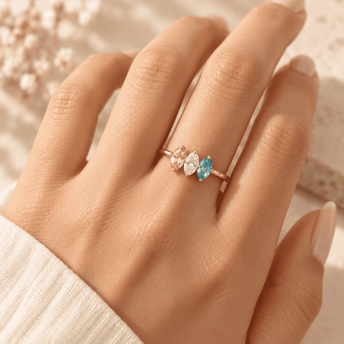 The Marquise Story Birthstone Ring