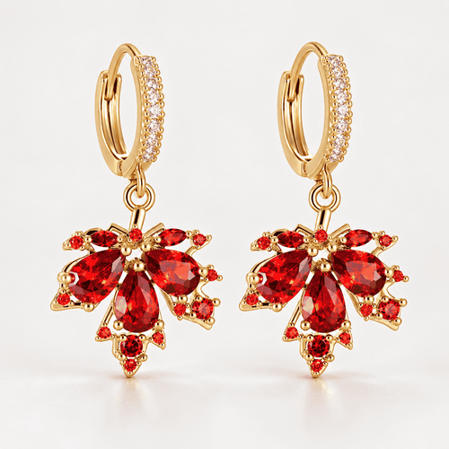 The Crimson Maple Earrings — product view 1
