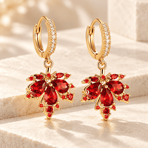 The Crimson Maple Earrings — product view 2