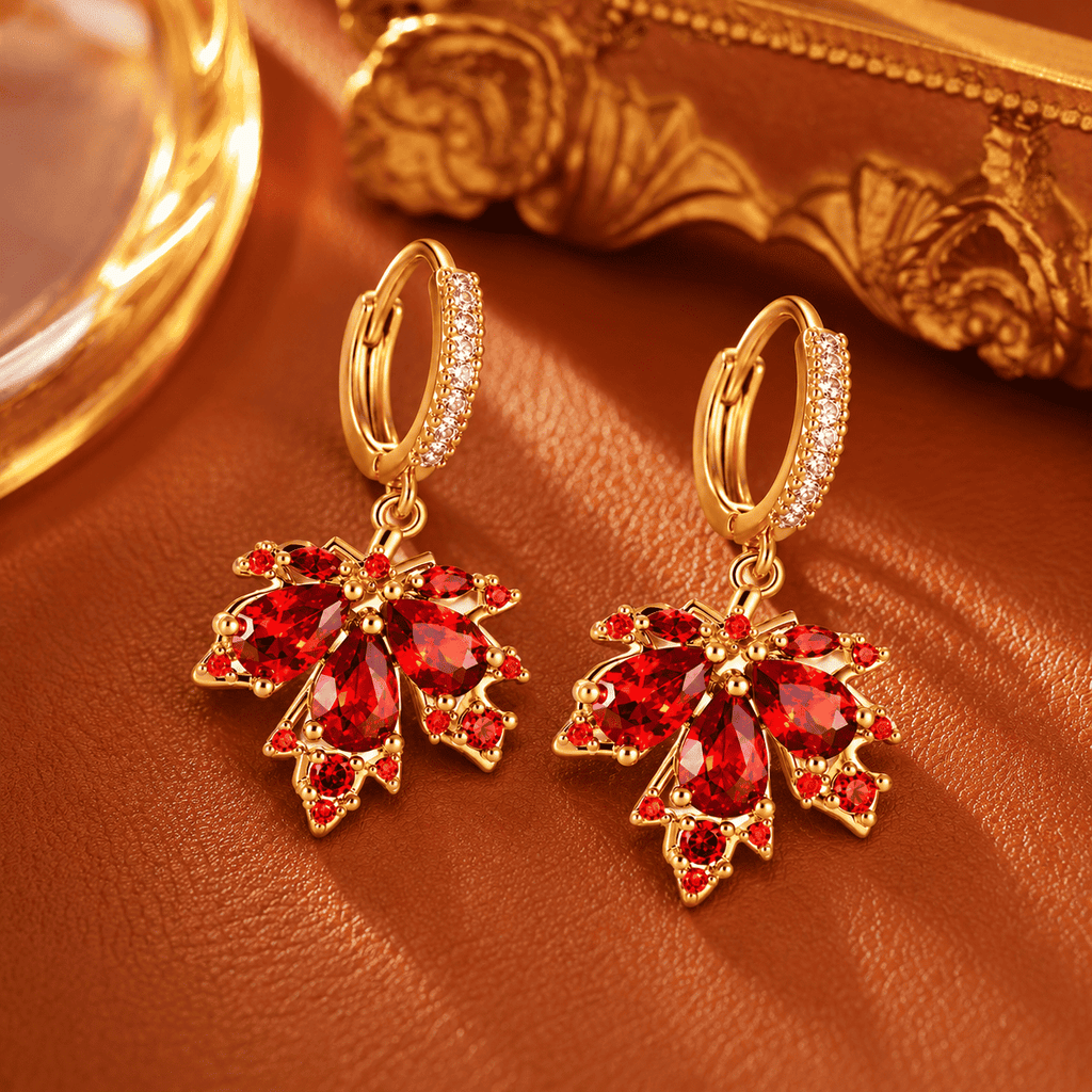 The Crimson Maple Earrings — product view 5