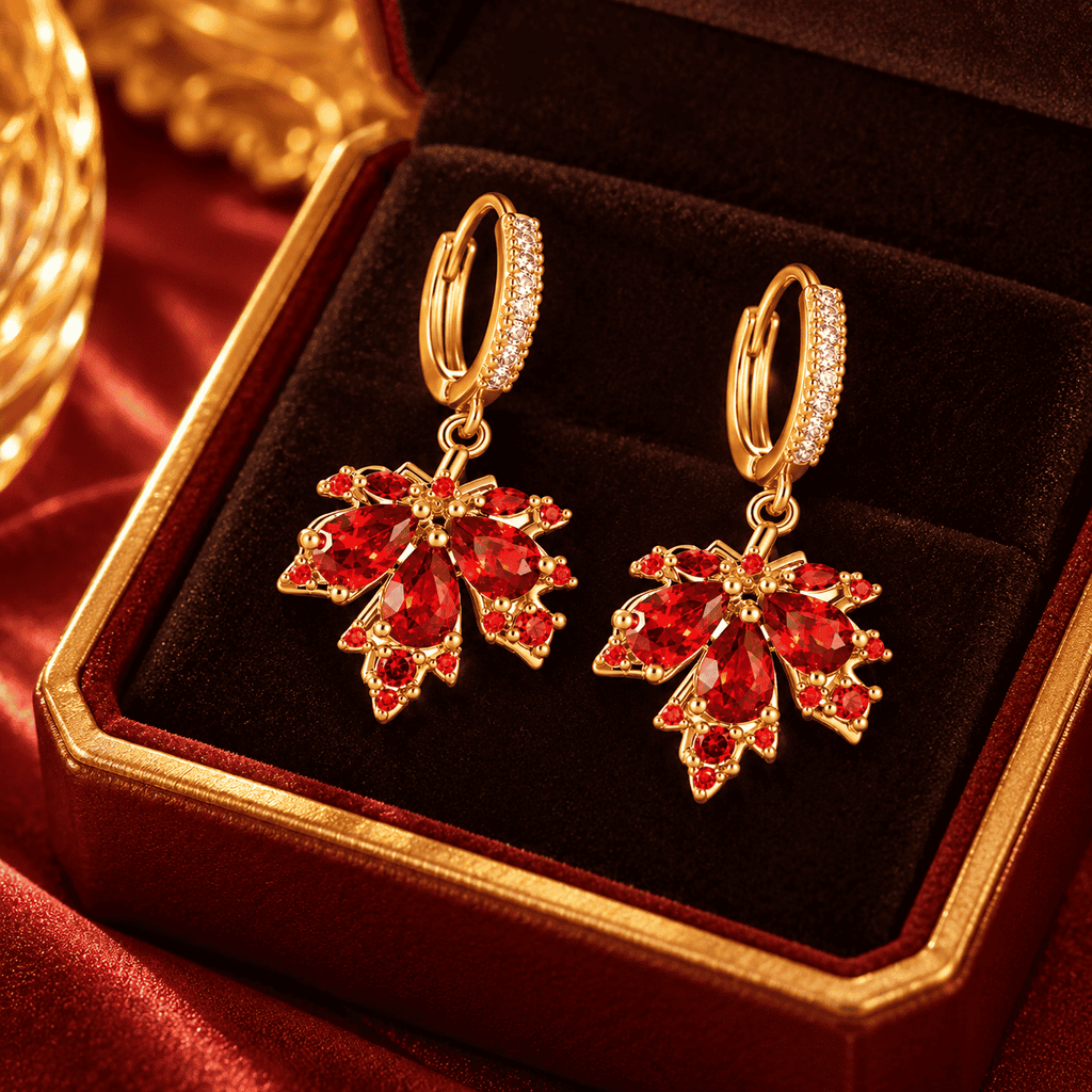 The Crimson Maple Earrings — product view 6