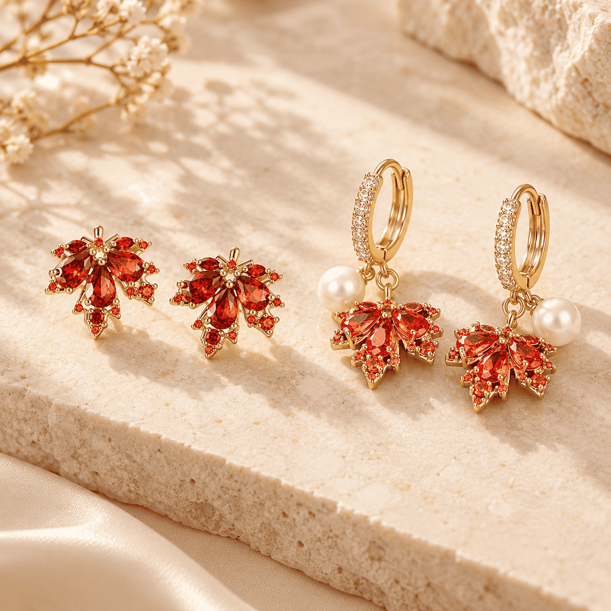 The Crimson Maple Earrings — product view 14