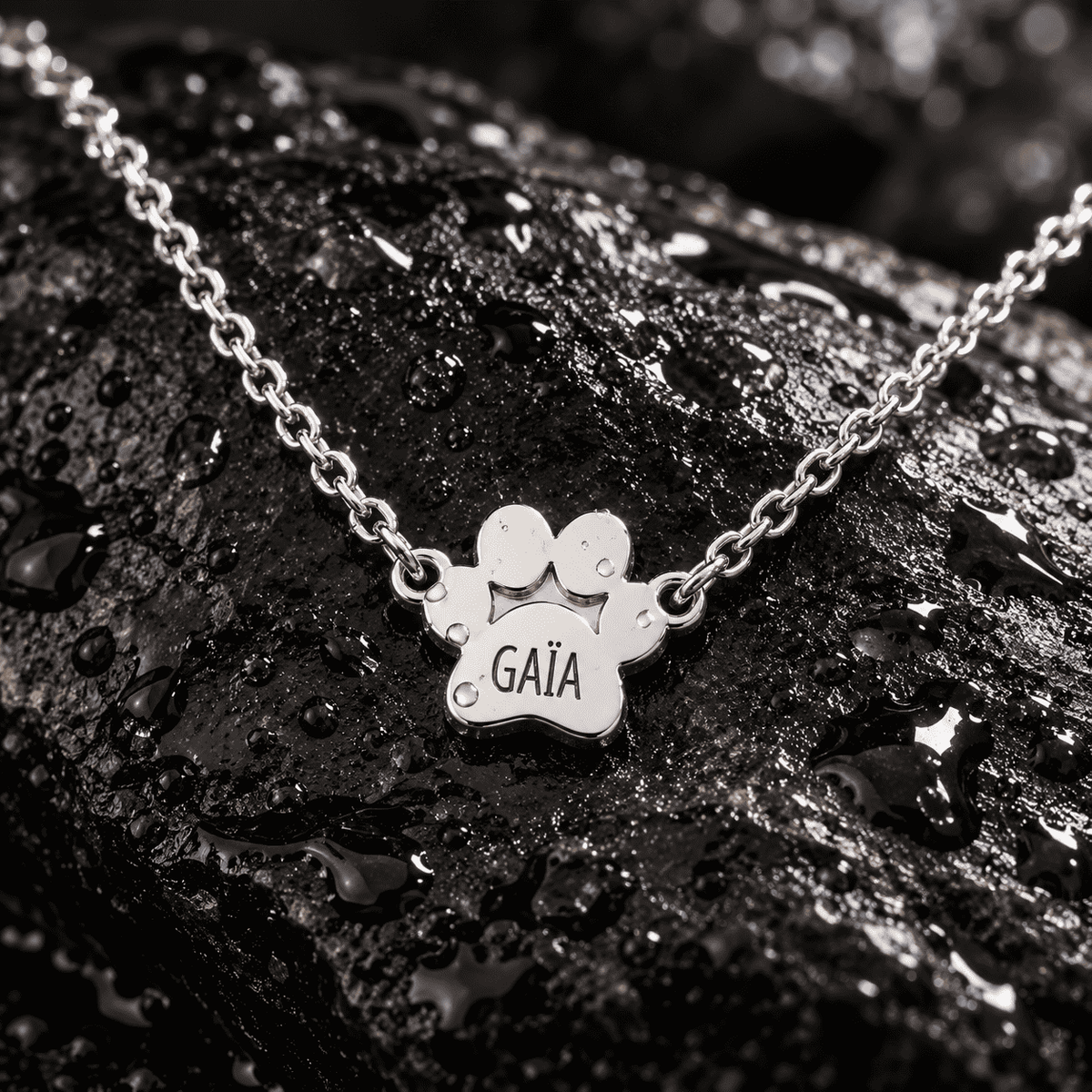 The Paws Beside Me Necklace — Personalized Names — product view 8