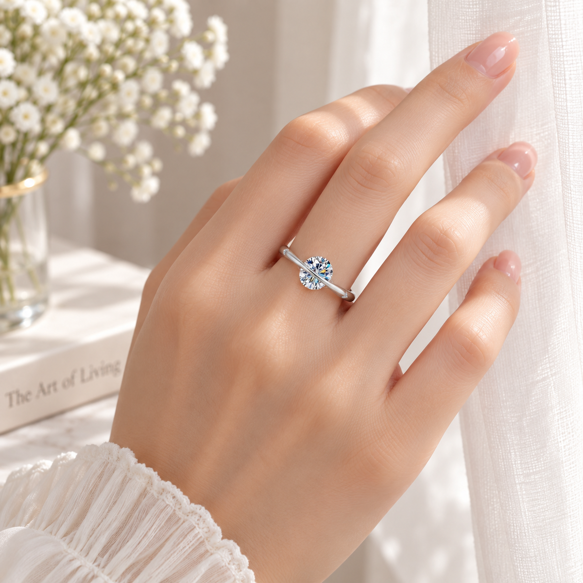 The Orbit Ring — 1ct Moissanite
