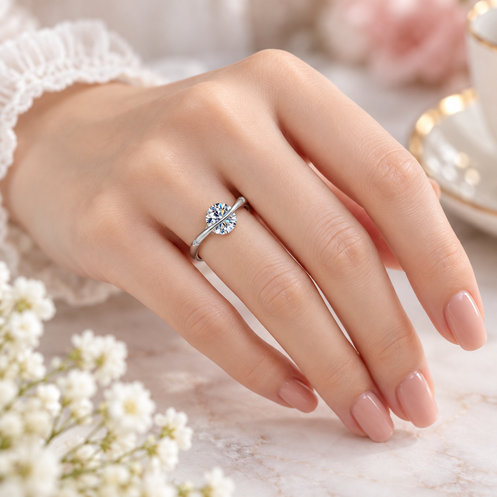 The Orbit Ring — 1ct Moissanite