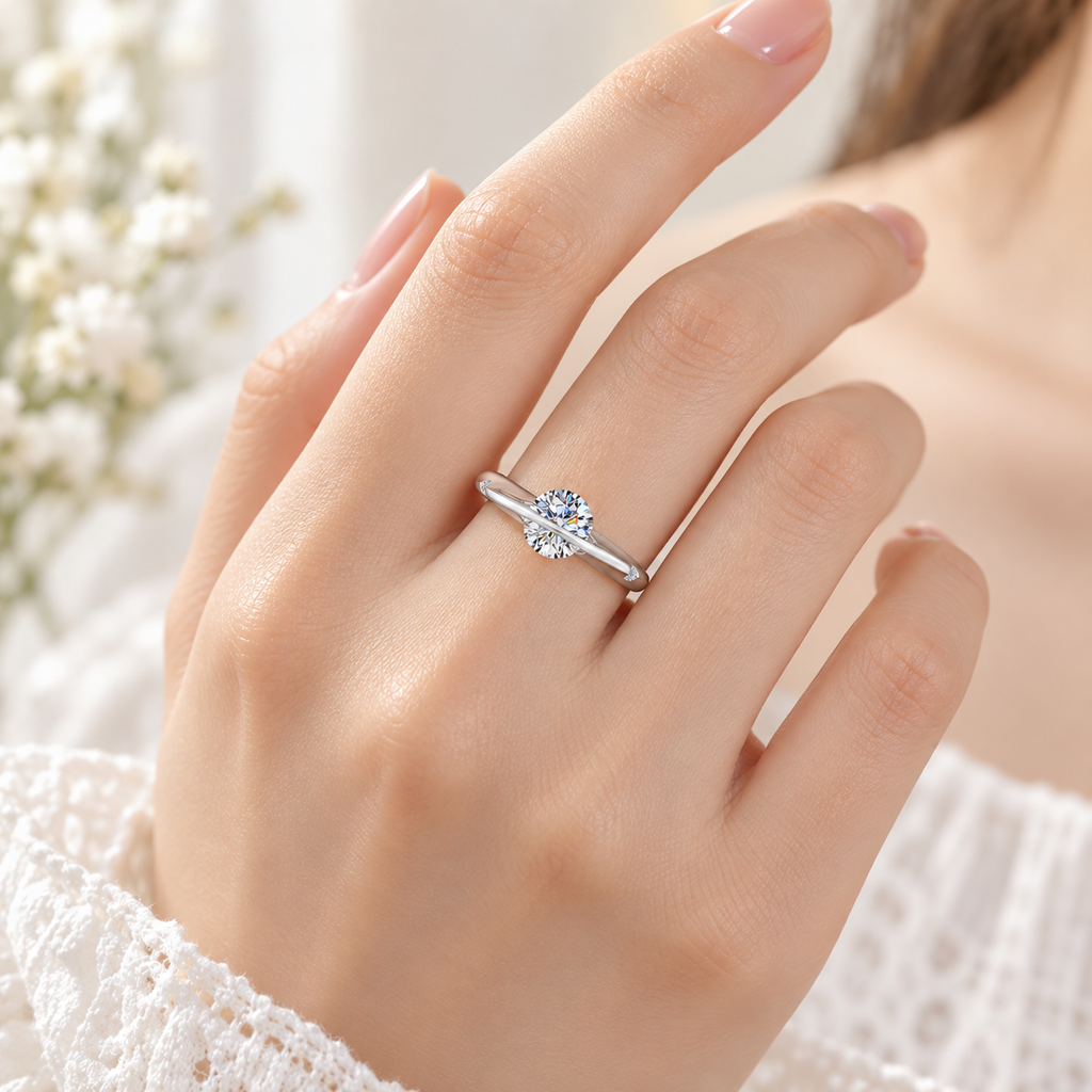 The Orbit Ring — 1ct Moissanite