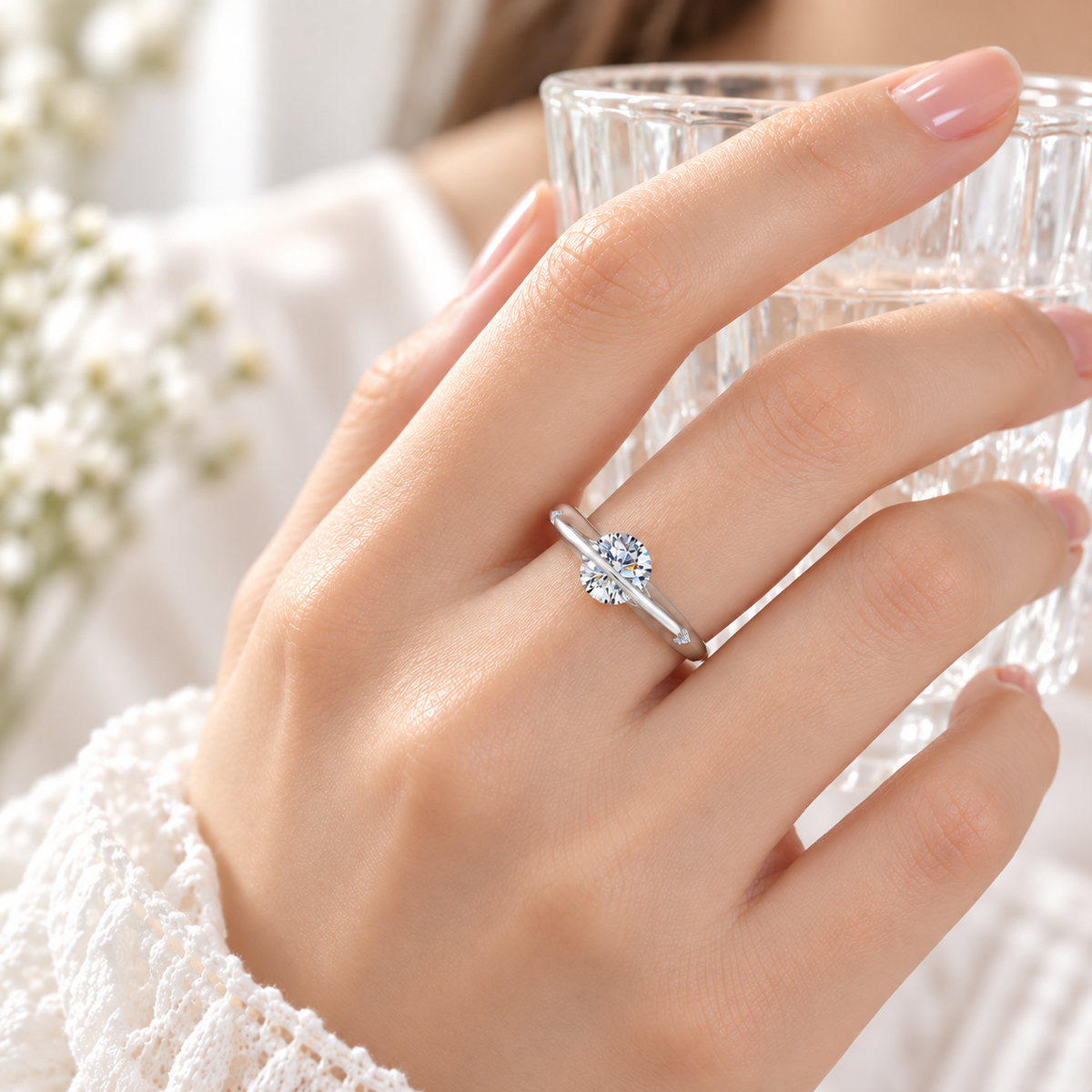 The Orbit Ring — 1ct Moissanite