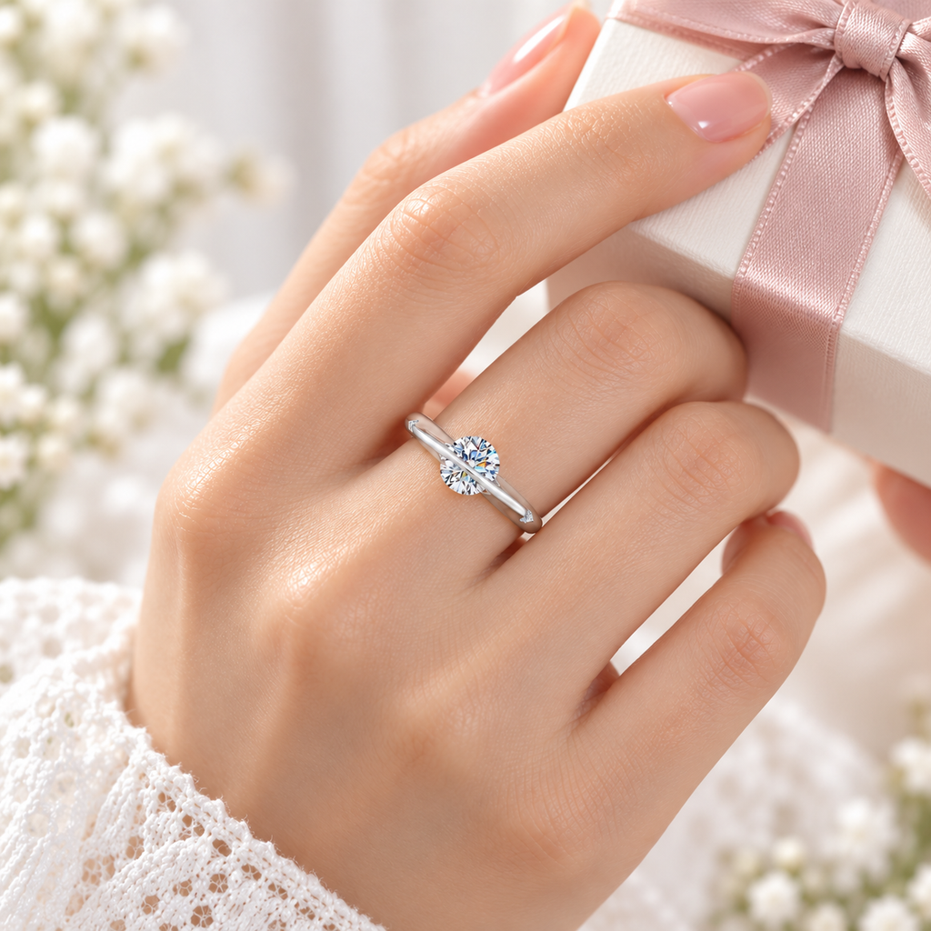 The Orbit Ring — 1ct Moissanite