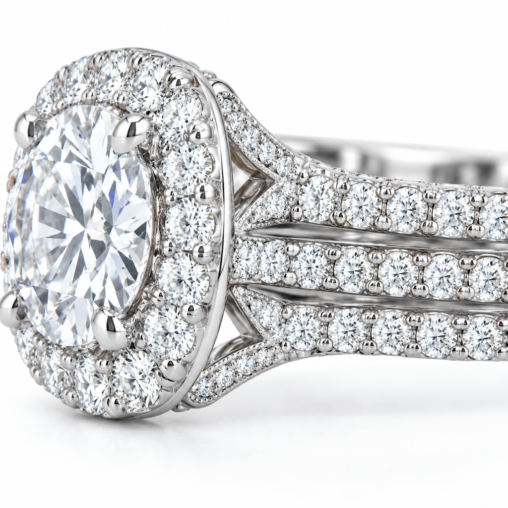 Eternal Halo Pavé Ring