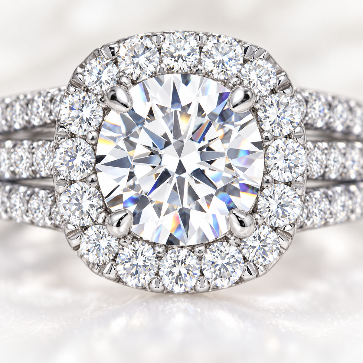 Eternal Halo Pavé Ring