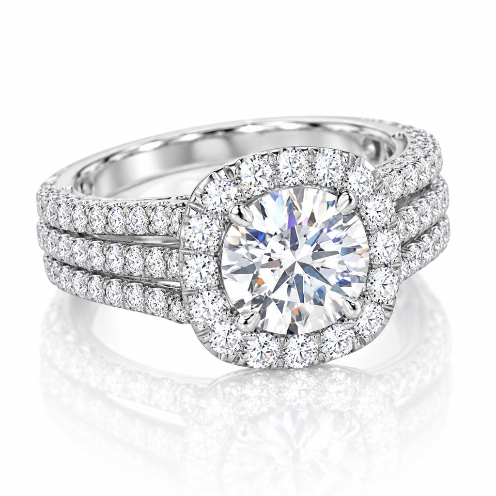 Eternal Halo Pavé Ring