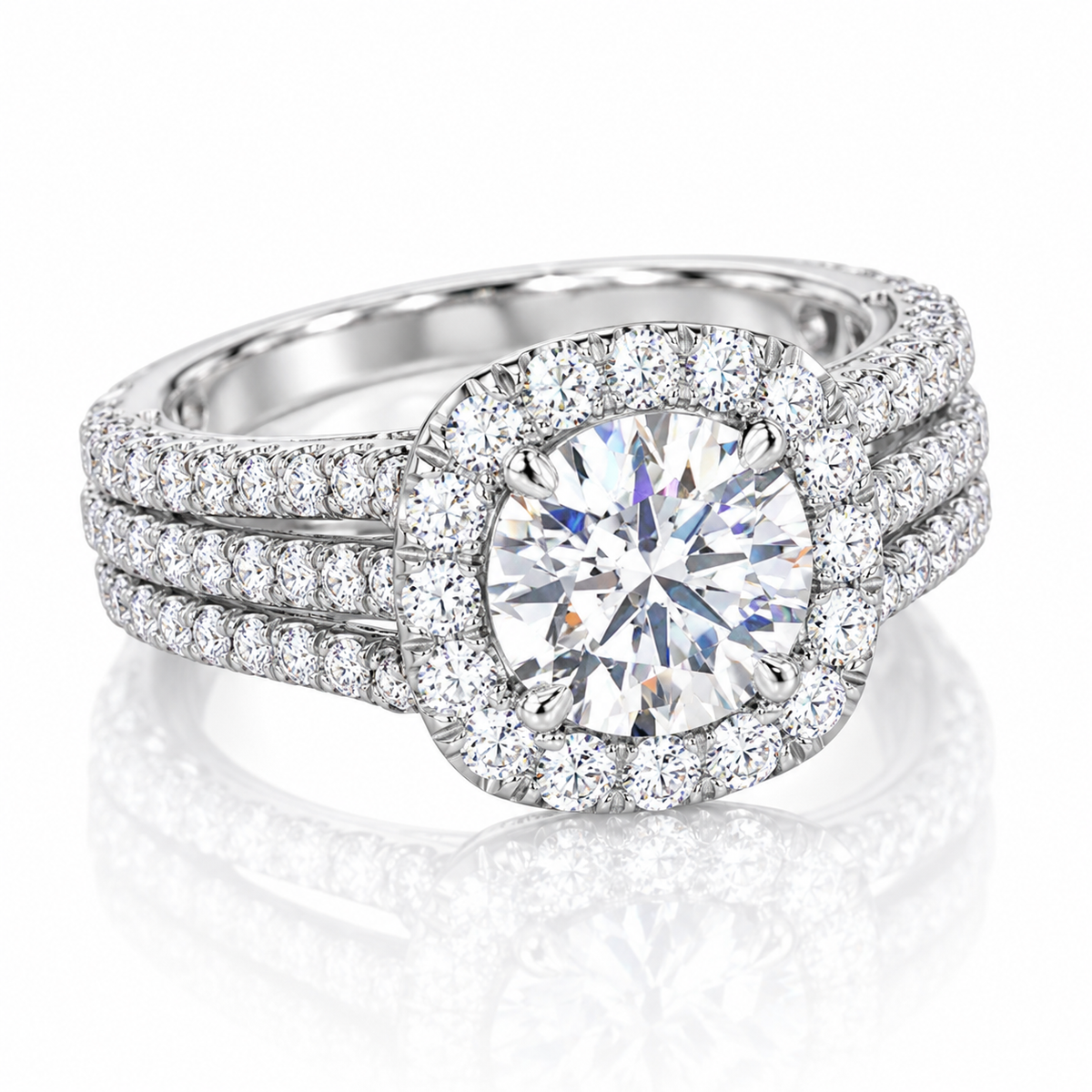 Eternal Halo Pavé Ring