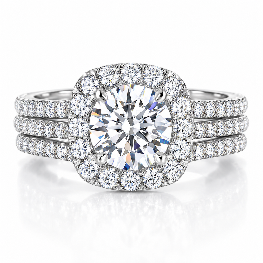 Eternal Halo Pavé Ring