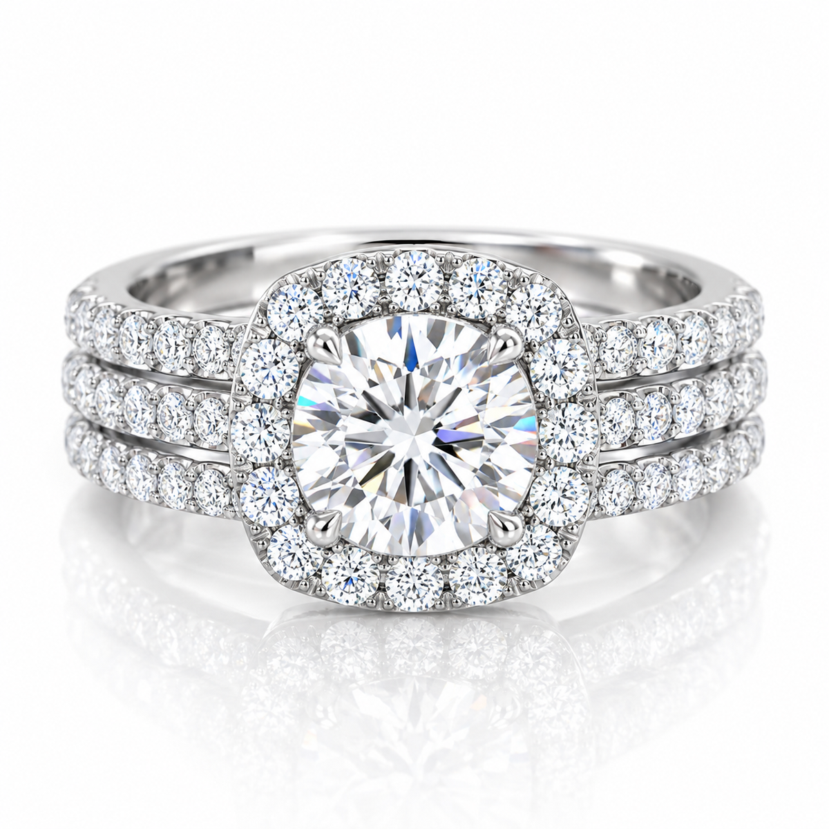 Eternal Halo Pavé Ring