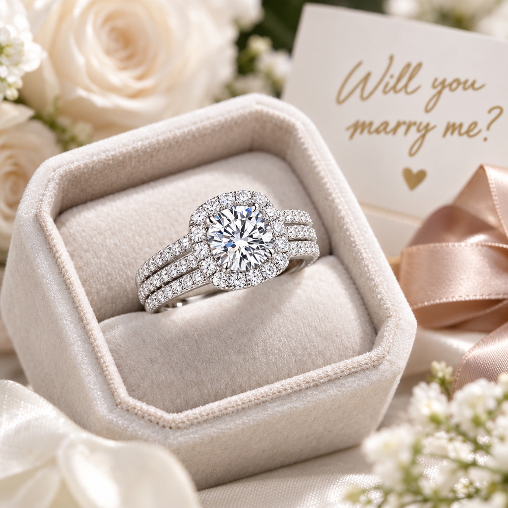 Eternal Halo Pavé Ring