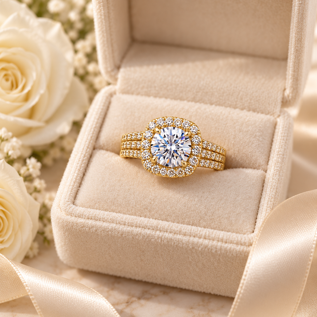 Eternal Halo Pavé Ring