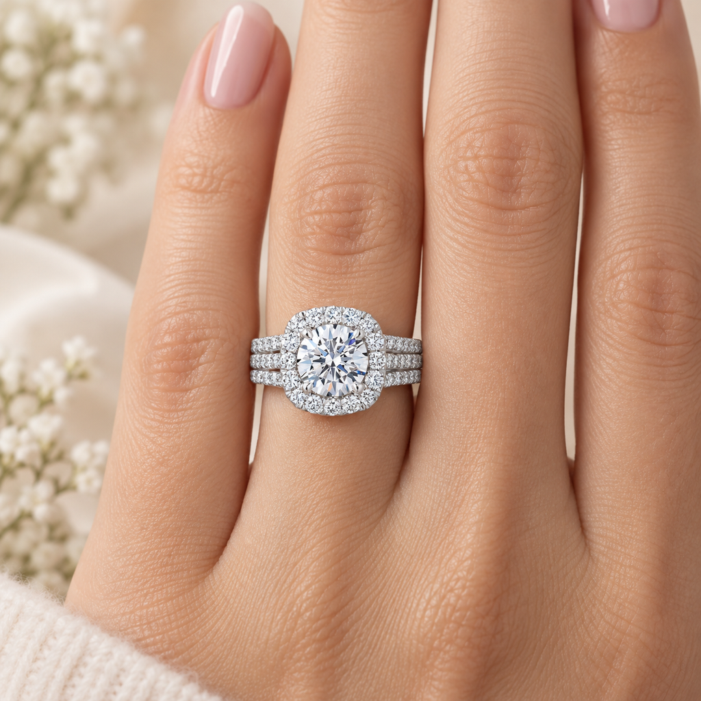 Eternal Halo Pavé Ring