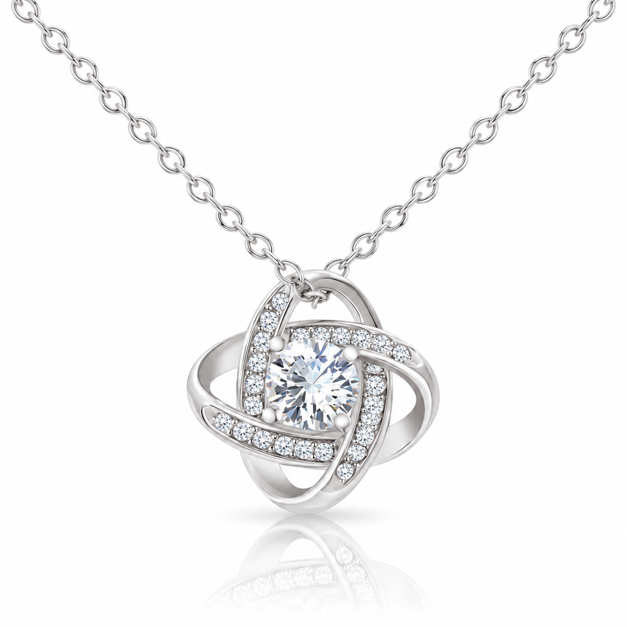 The Celestial Embrace Necklace — 1ct Moissanite
