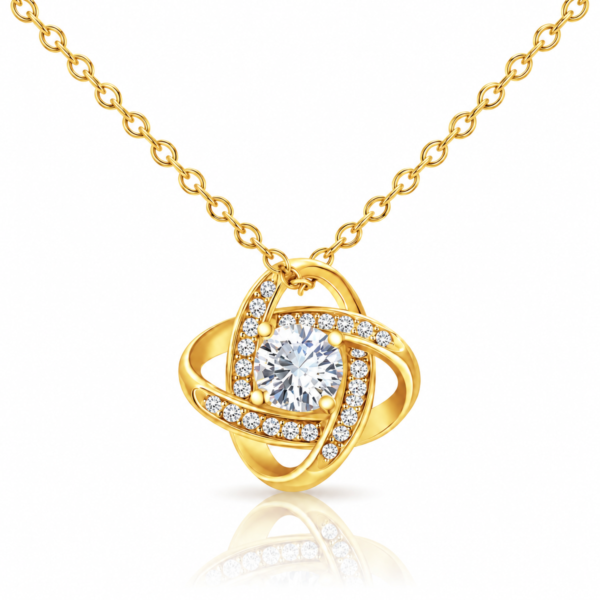 The Celestial Embrace Necklace — 1ct Moissanite