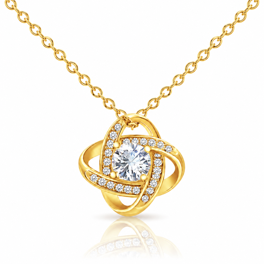 The Celestial Embrace Necklace — 1ct Moissanite