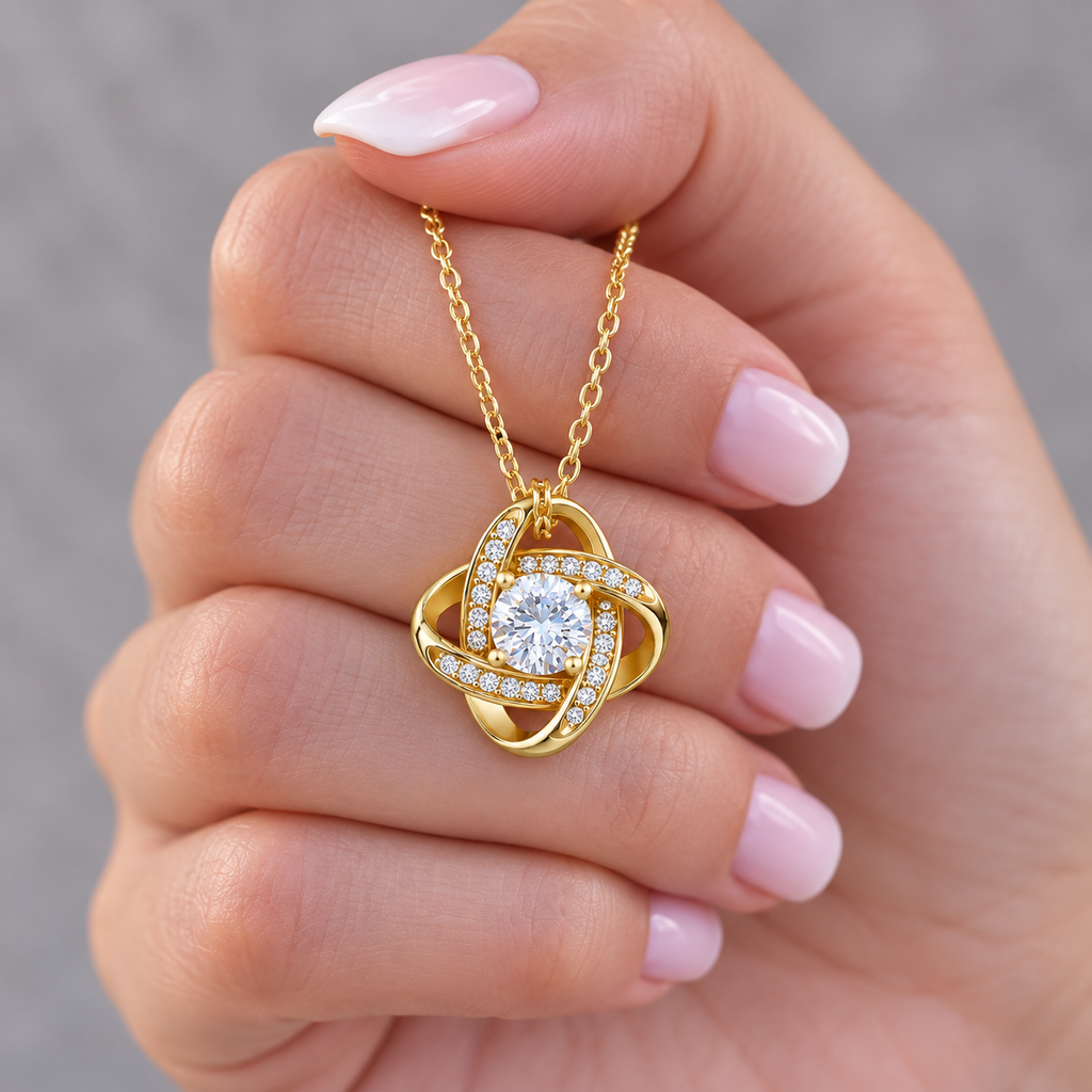 The Celestial Embrace Necklace — 1ct Moissanite