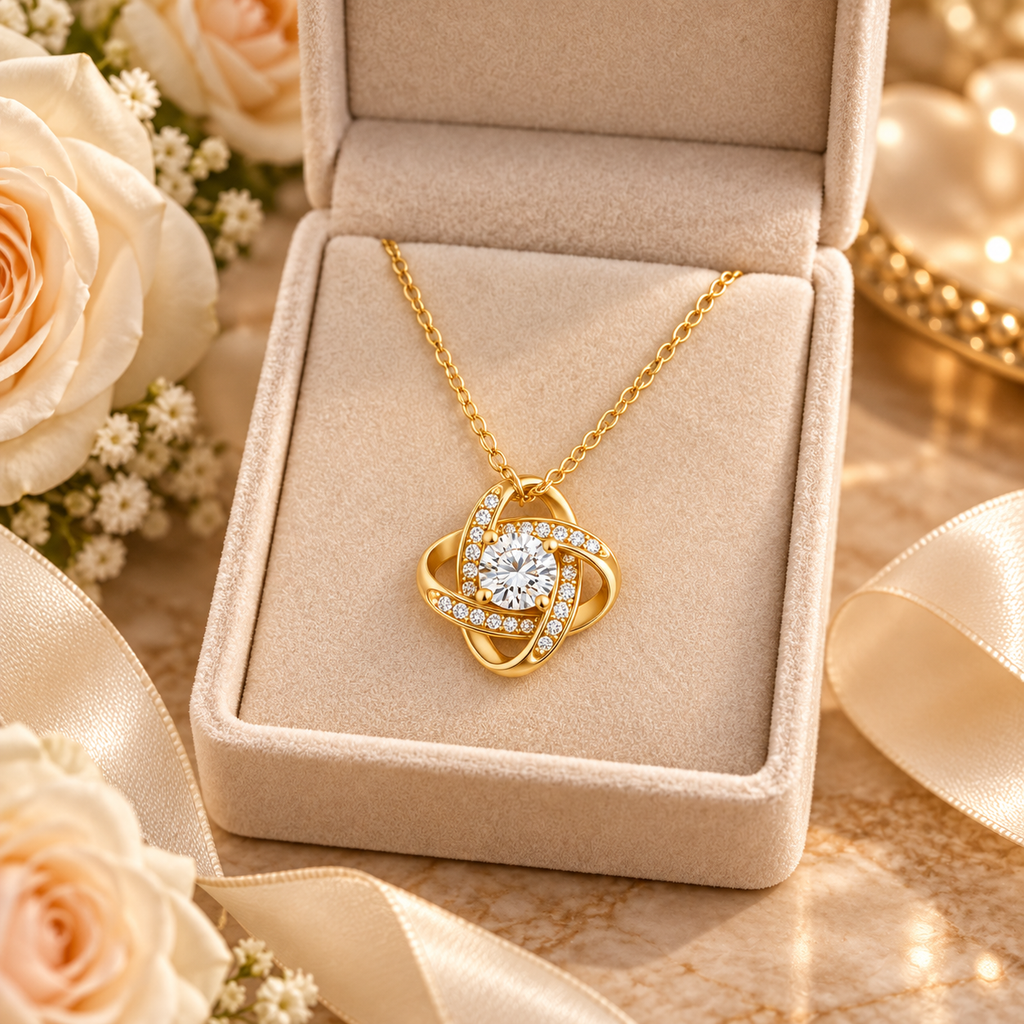 The Celestial Embrace Necklace — 1ct Moissanite