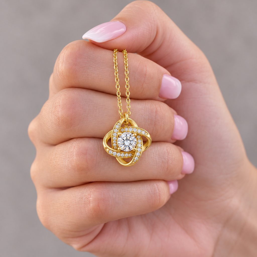 The Celestial Embrace Necklace — 1ct Moissanite
