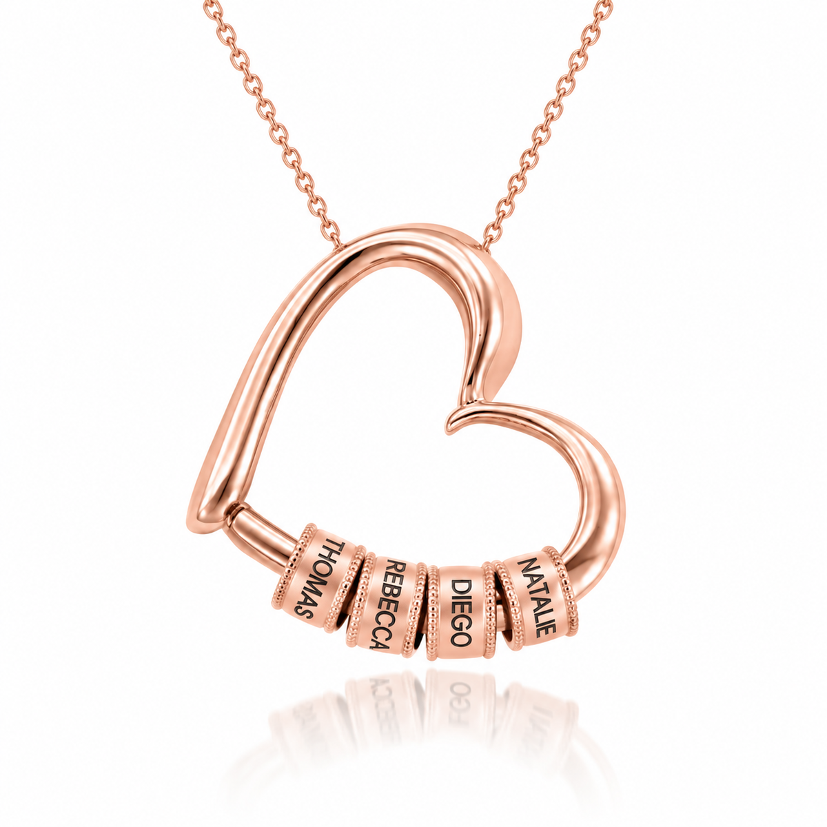 The Heart of Us Necklace — Personalized Names