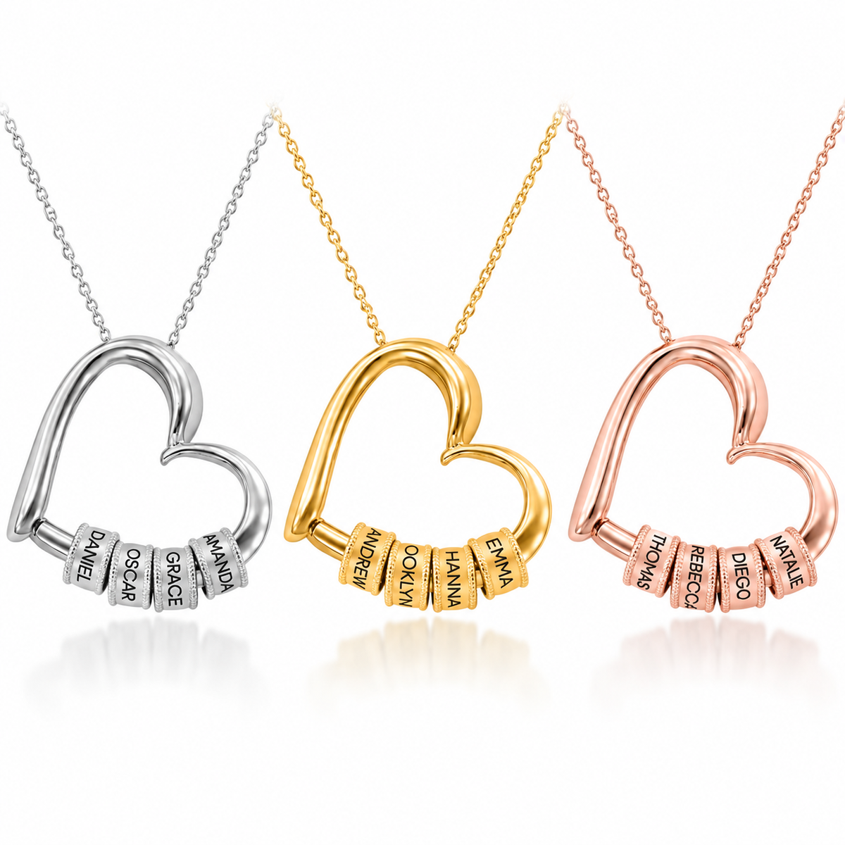 The Heart of Us Necklace — Personalized Names