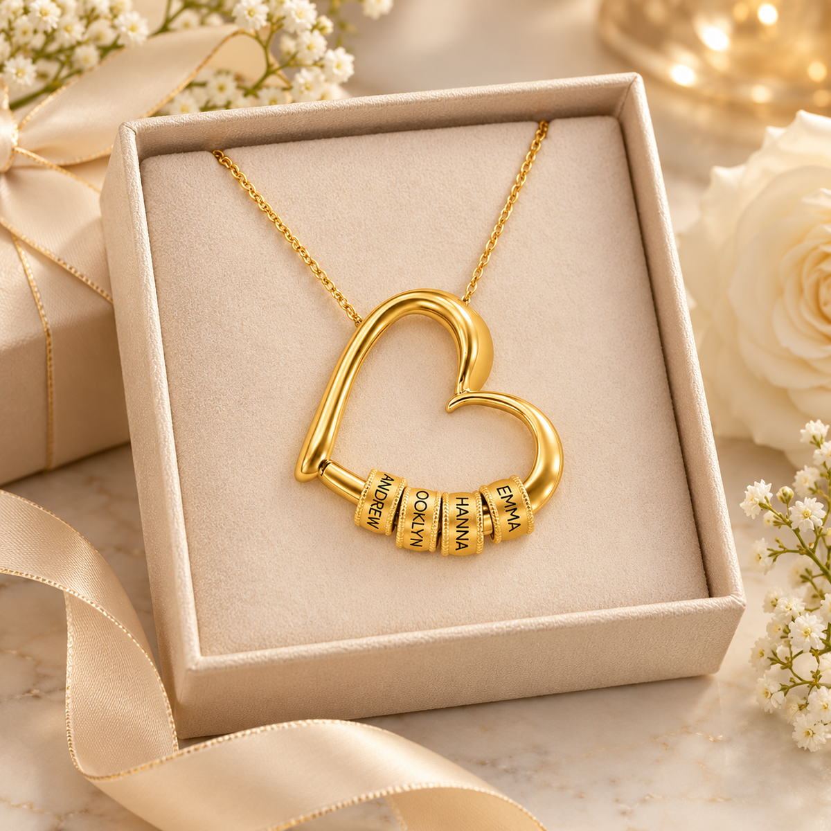 The Heart of Us Necklace — Personalized Names