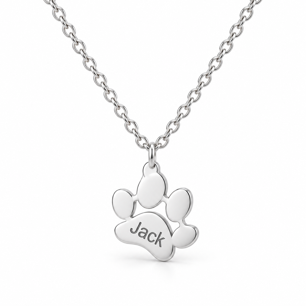 The Paws We Love Necklace — Personalized Names