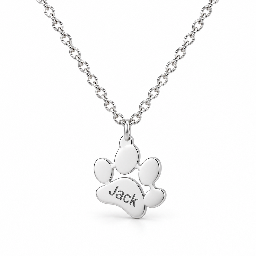 The Paws We Love Necklace — Personalized Names
