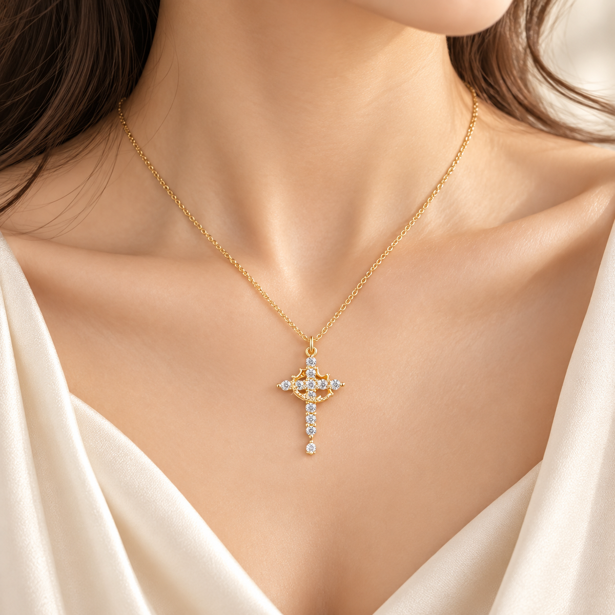 The Guiding Grace Cross Necklace
