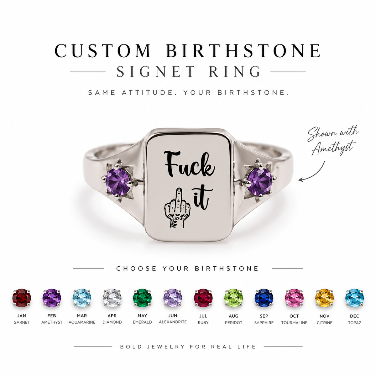 The Let It Go Ring — Custom Birthstones