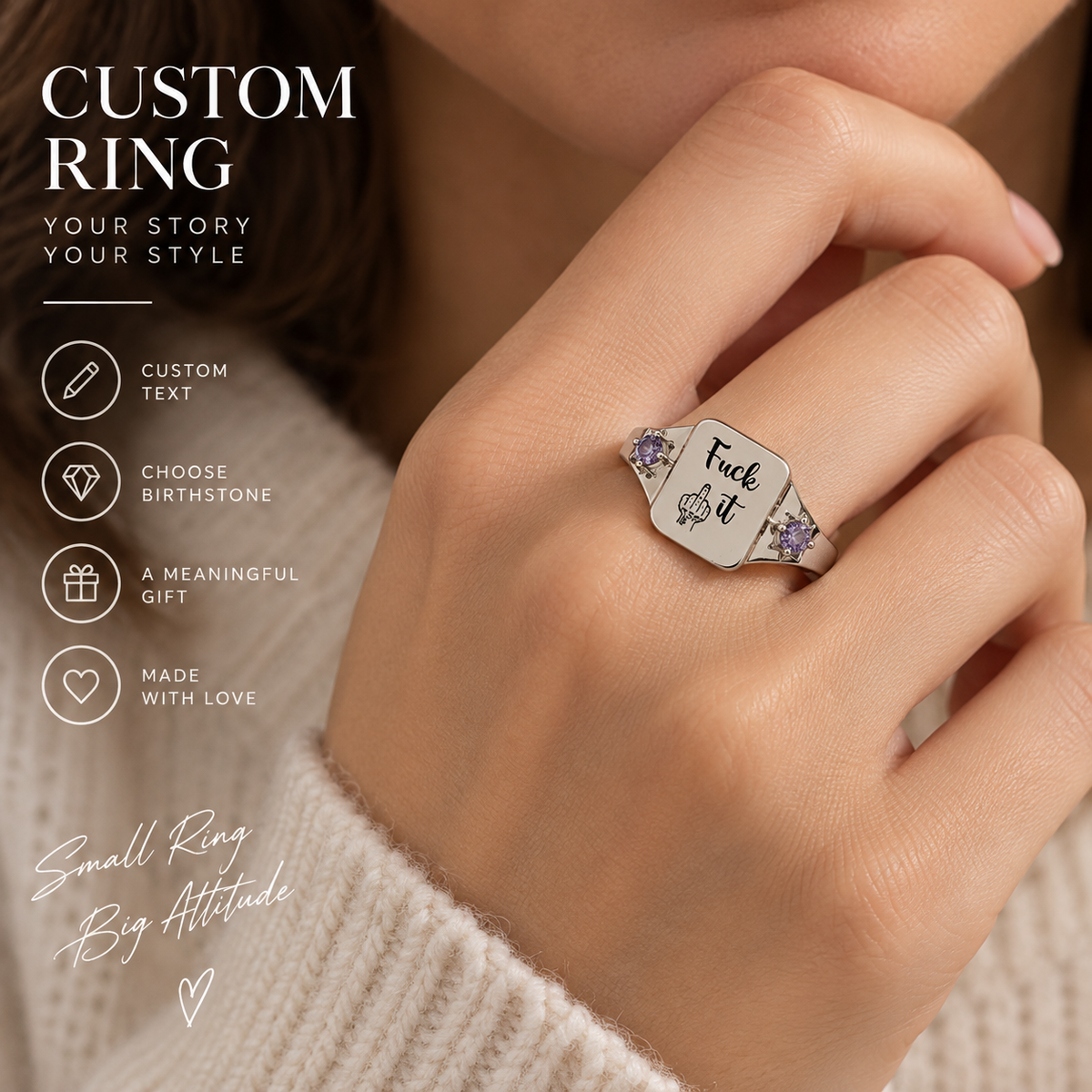 The Let It Go Ring — Custom Birthstones