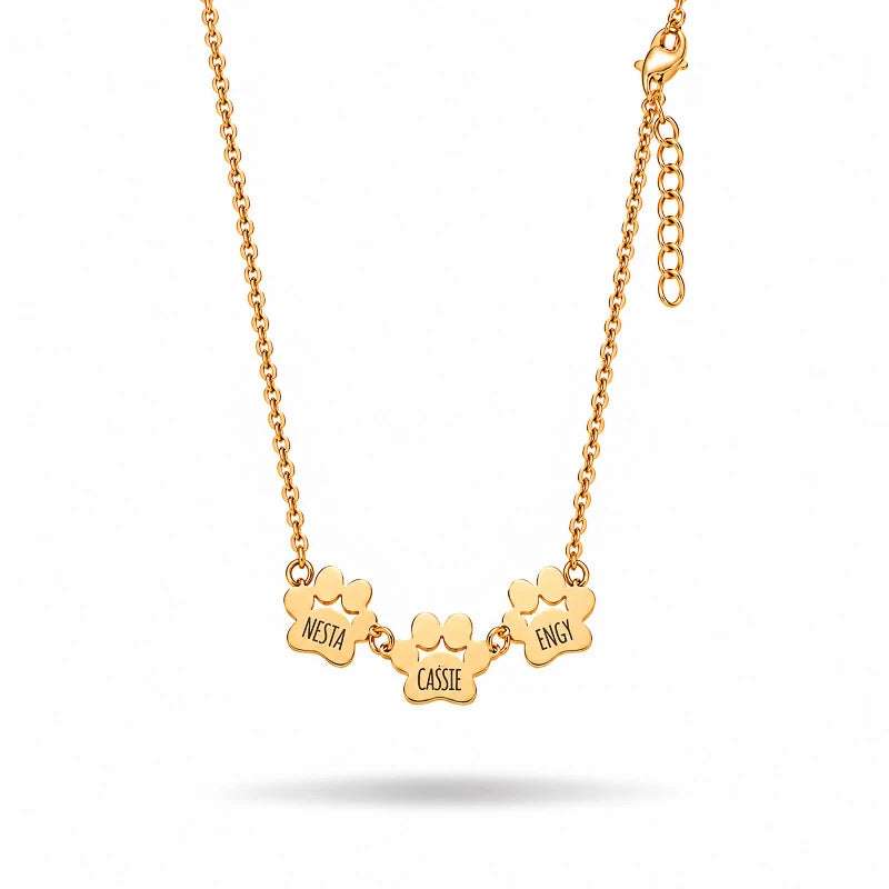 The Paws Beside Me Necklace — Personalized Names — product view 10