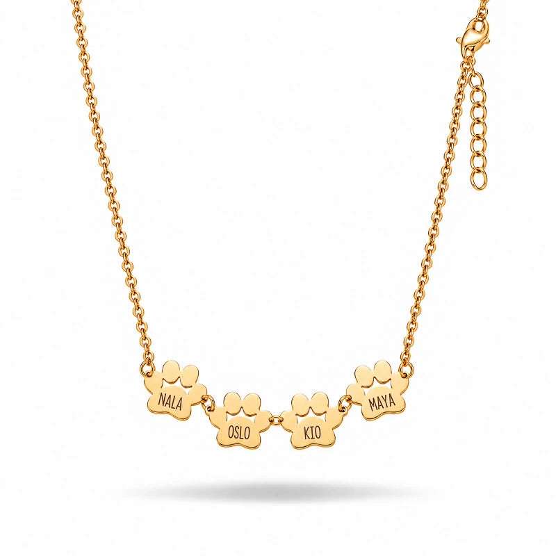 The Paws Beside Me Necklace — Personalized Names — product view 11