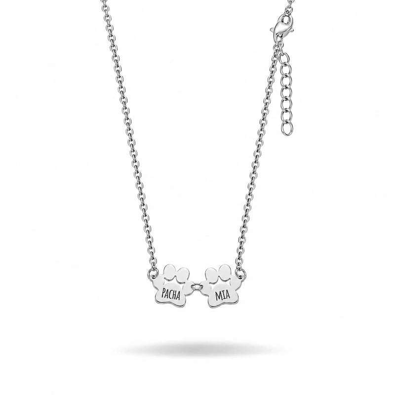 The Paws Beside Me Necklace — Personalized Names