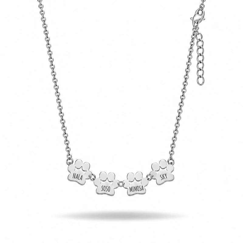 The Paws Beside Me Necklace — Personalized Names — product view 13