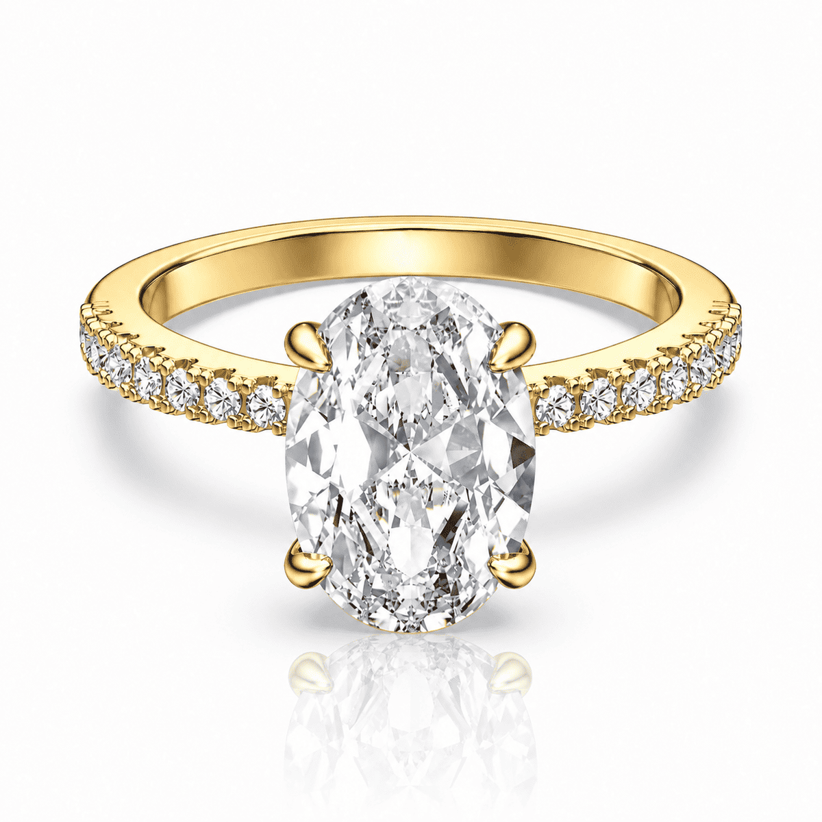 The Everlight Oval Ring — 2.5ct Moissanite