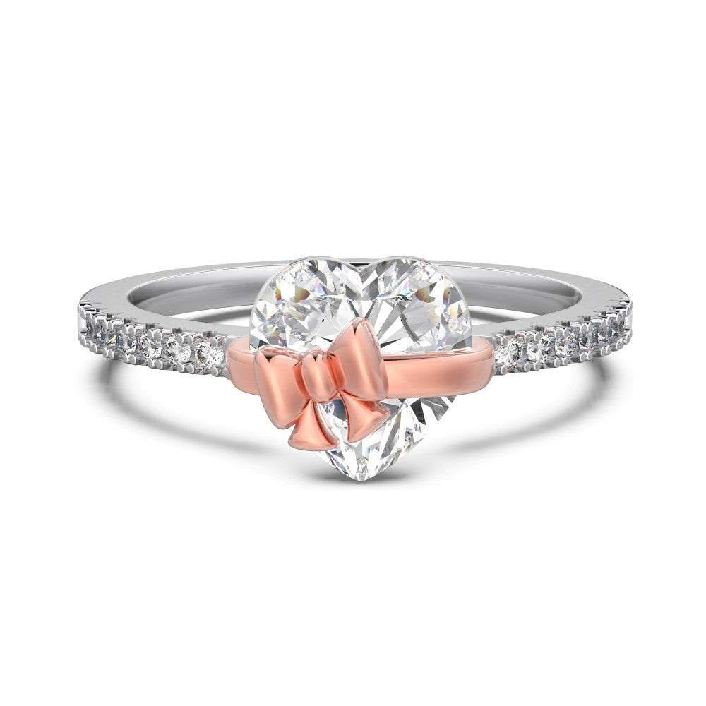 The Heart Bow Ring — Silver