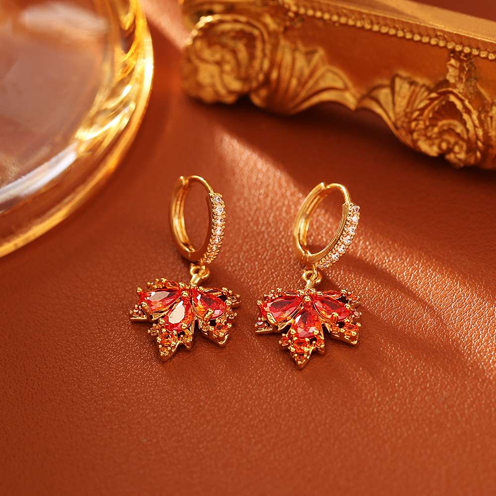 The Crimson Maple Earrings — product view 17