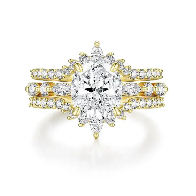 The Oval Tiara Ring Set