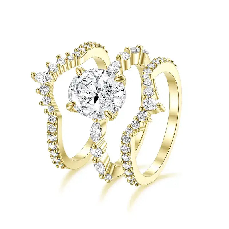 The Oval Tiara Ring Set — product view 2