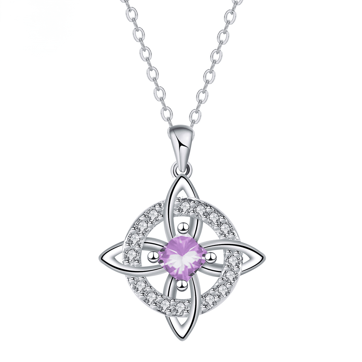 Guardian Knot Necklace — June Alexandrite birthstone color