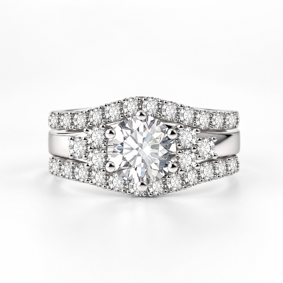 The Timeless Embrace Ring Set — 2ct Moissanite